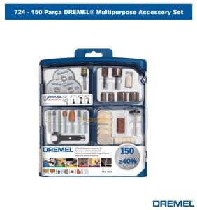 DREMEL 724 150 parça  Çok Amaçlı Aksesuar Seti