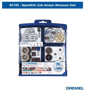 DREMEL SC725 SpeedClic 70 Parça Çok Amaçlı Aksesuar Seti