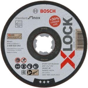 Bosch X-LOCK 125*1,6 mm Standard Inox Kesme Taşı 2608619363