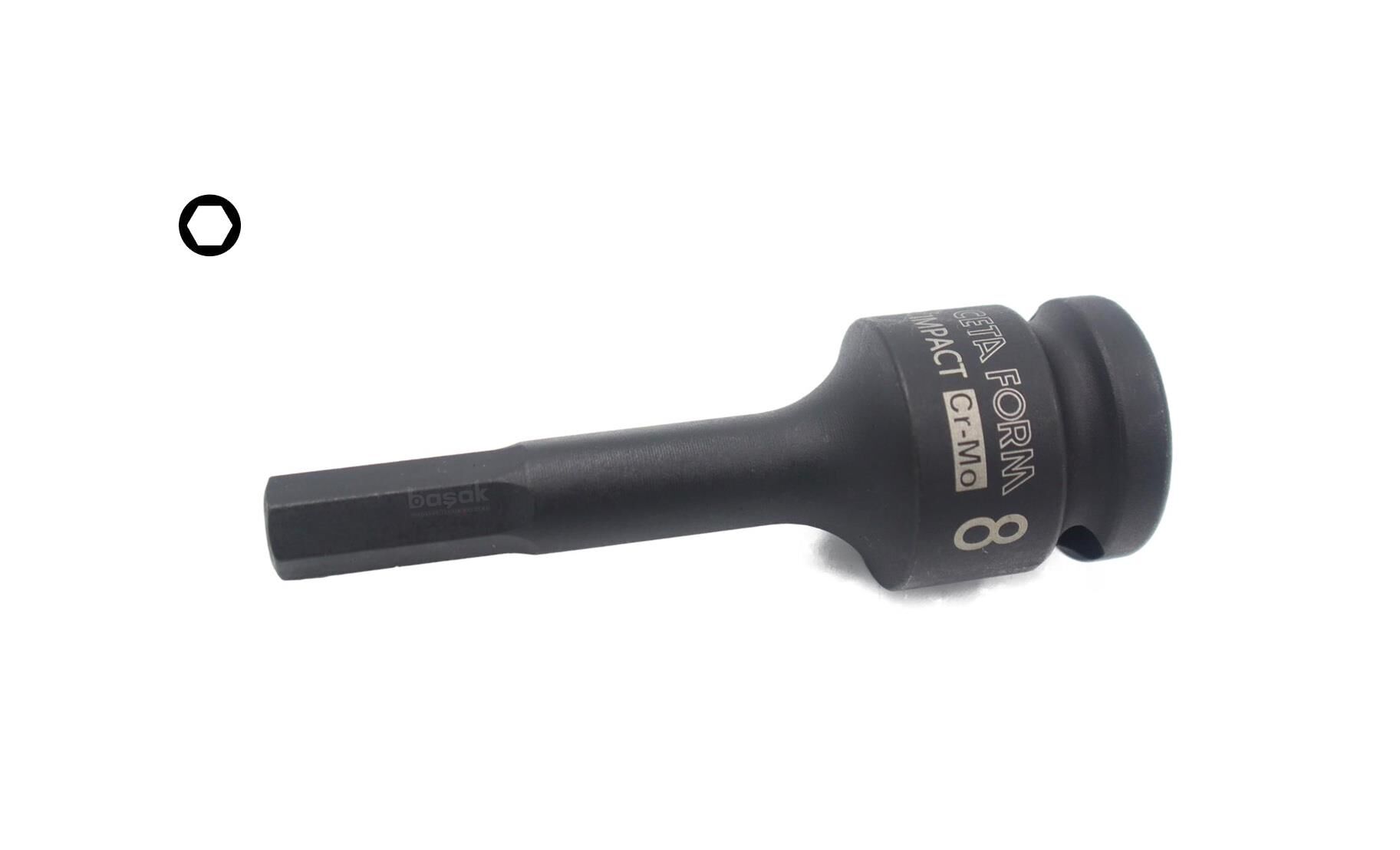 Ceta Form 8 mm 1/2” Havalı Allen (Alyan) Uçlu Lokma C68-H08