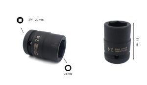 Ceta Form 24 mm 3/4” 6 Köşe Havalı Lokma Anahtar C72-H24