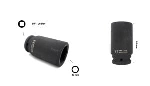 Ceta Form 33 mm 3/4 Havalı Derin Lokma Anahtar C74-H33