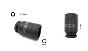 Ceta Form 34 mm 3/4 Havalı Derin Lokma Anahtar C74-H34