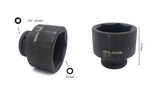 Ceta Form 55 mm 3/4” 6 Köşe Havalı Lokma Anahtar C72-H55