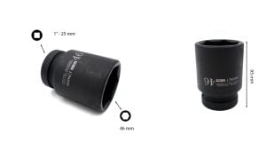 Ceta Form 46 mm 1” 6 Köşe Derin Havalı Lokma Anahtar C84-H46