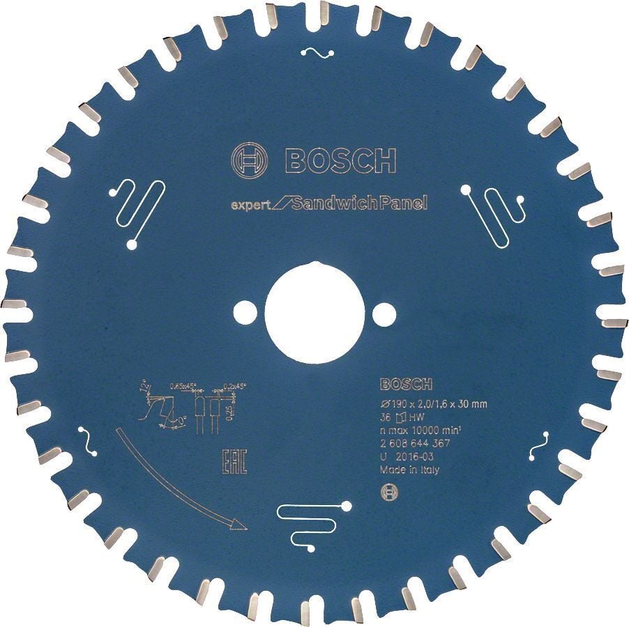 Bosch Sandviç Panel 190 mm 36 Diş Expert Daire Testere 2608644367