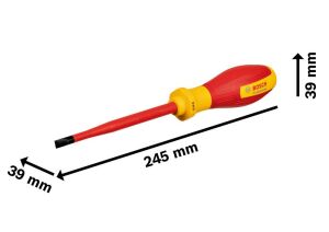 Bosch 6,5 x 100 mm VDE İzoleli Düz Tornavida 1600A02NC4