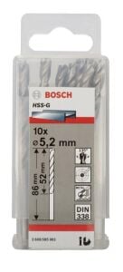 Bosch HSS-G 5,2x86 mm Metal Matkap Ucu 10'lu Paket 2608595063