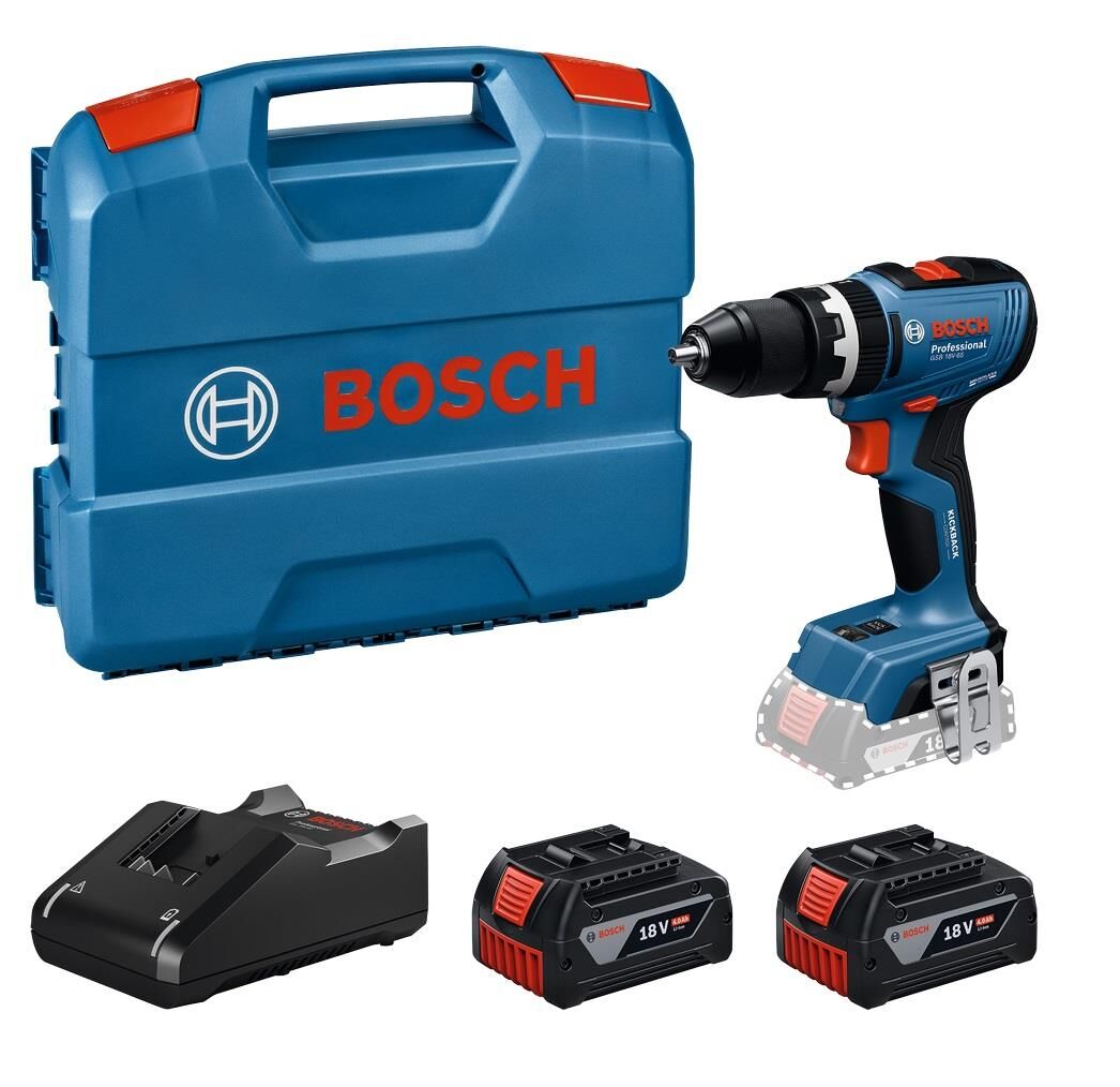 Bosch GSB 18V-65 2x5 Ah Akülü Darbeli Matkap 06019N3103