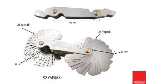 Ceta Form P55-52MW Vida Tarağı (Metrik/whitworth) - 52 Yaprak