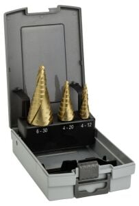 Bosch HSS-TİN 3'lü Kademeli Matkap Ucu Seti 4-12, 4-20, 6-30mm 2608587432