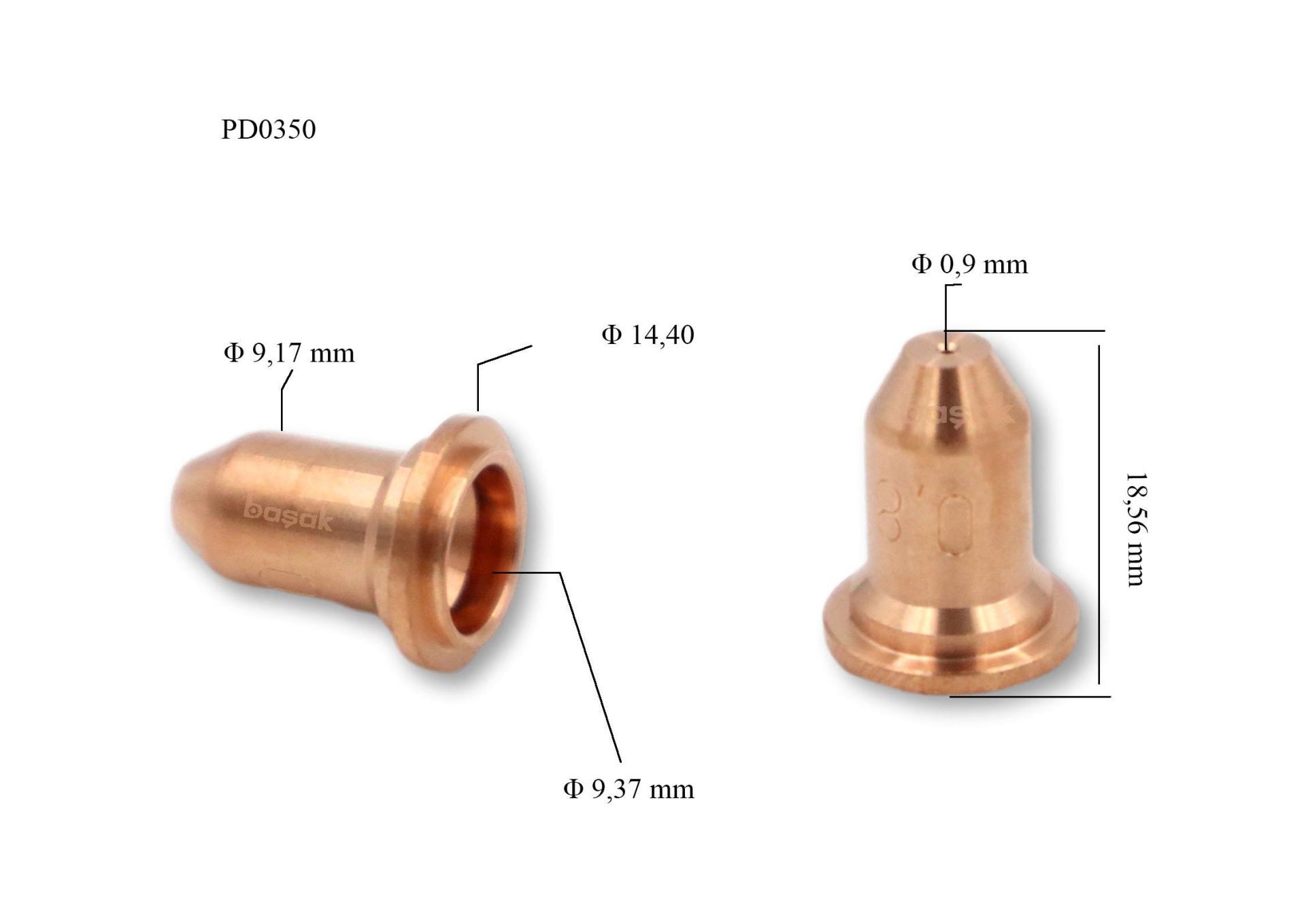 Trafimet PT 60 0,9mm Plazma Kesim Memesi 51318 PD0350-09