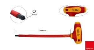 Ceta Form 1000V T Saplı 8x200 mm İzoleli Allen Anahtar GK10-080