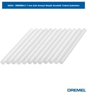 Dremel GG02 7 mm Çok Amaçlı Düşük Sıcaklık Tutkal Çubukları (12adet) 2615GG02JA