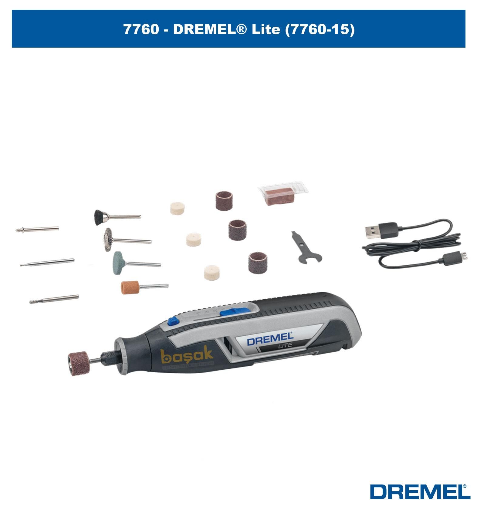 DREMEL Lite 7760 15 Aksesuar Çok Yönlü El Motoru F0137760JA