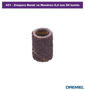 DREMEL 431 Bant Zımpara 6,4 mm 60 kum (6 adet) 2615043132