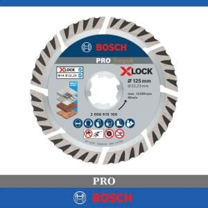 Bosch Pro X-LOCK 125mm Genel Yapı Malzemeleri Elmas Kesme Diski 2608615166