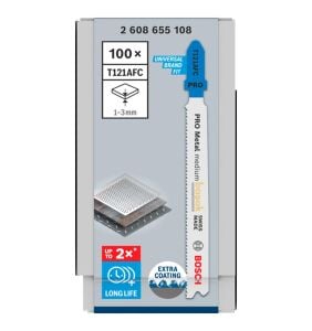 Bosch Pro T121 AFC 100'lü 1-3 mm Metal Kesimi Dekupaj Ucu 2608655108