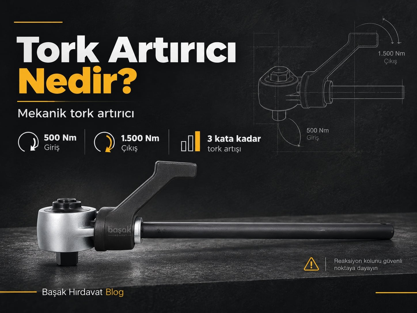 Mekanik tork artırıcı kullanım ve tork artışı örneği