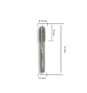 MTE M10x1 İnce Diş El Kılavuzu 2’li Takım HSS DIN 2181