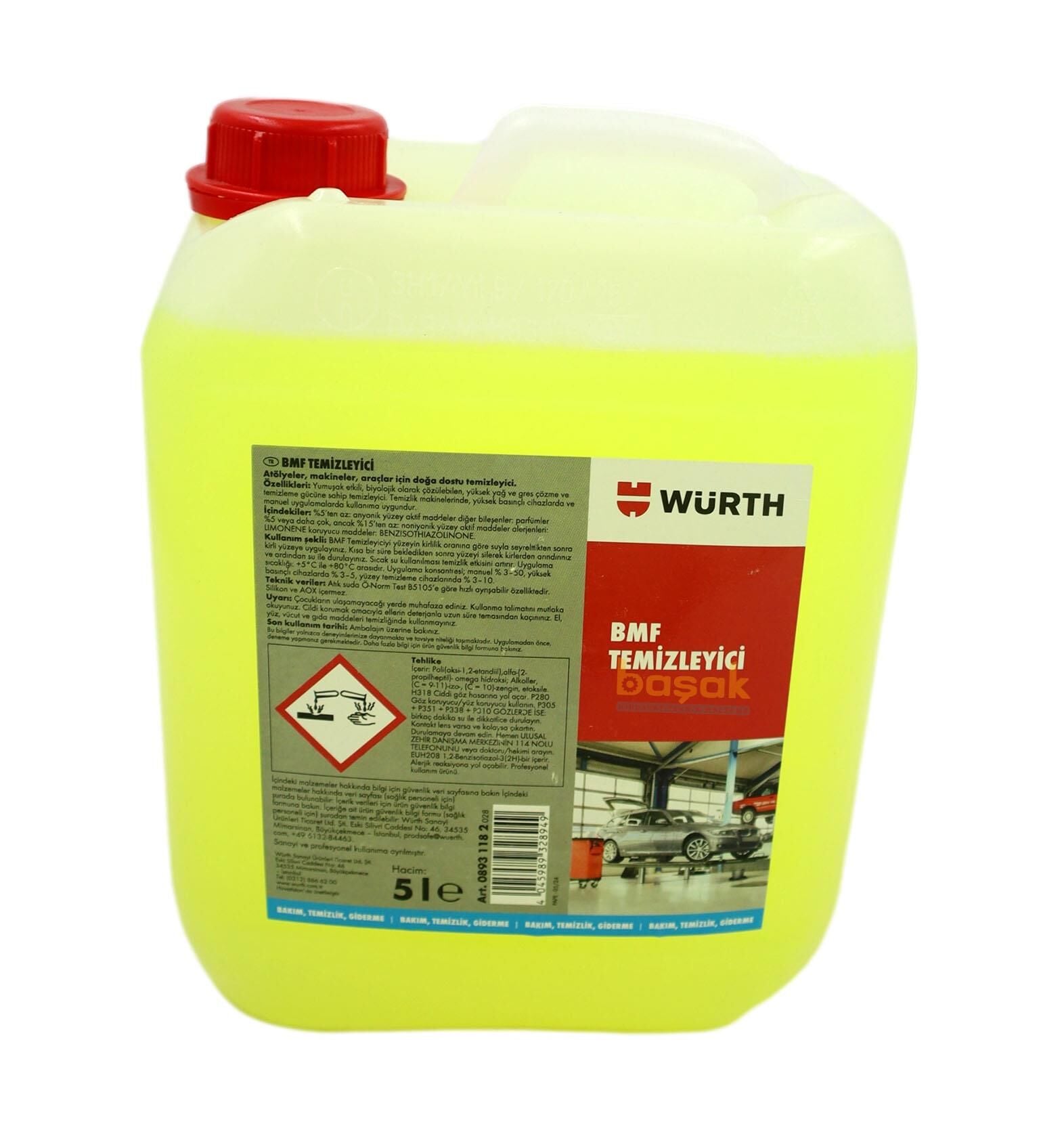 Würth Çok Amaçlı Genel Atölye Temizleyici BMF 5 Lt 08931182