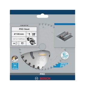 Bosch Pro 136x16 mm 30 Diş Akülü Metal Daire Testeresi 2608837745