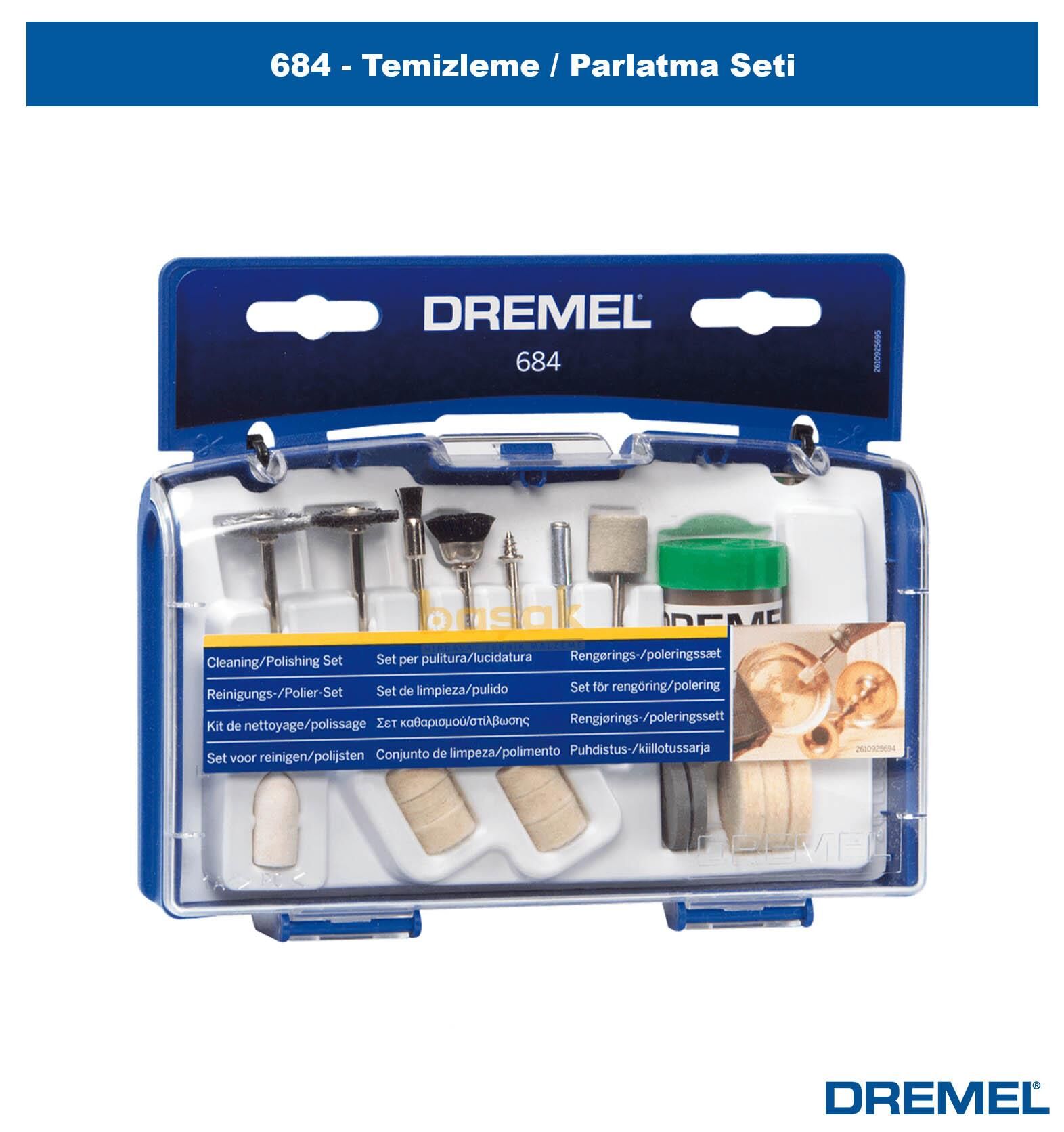 DREMEL 684 20 Parça Temizleme ve Parlatma Seti