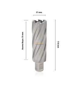 3Keego 31 x 75 mm HSS Uzun Manyetik Matkap Ucu SHC75