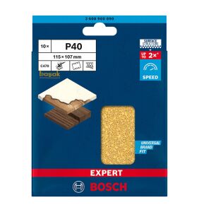 Bosch Expert C470 115x107 mm 120 kum 10'lu Zımpara Kağıdı 6 Delikli 2608900890