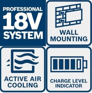 Bosch GAL 18V-160 C 18V Hızlı Akü Şarj Cihazı Li-Ion 2607226318