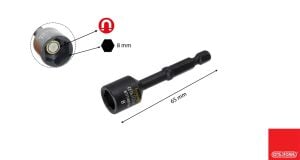 Ceta Form 8 x 65 mm Manyetik Lokma Uç (Darbeli Kullanım) BT/0865TM