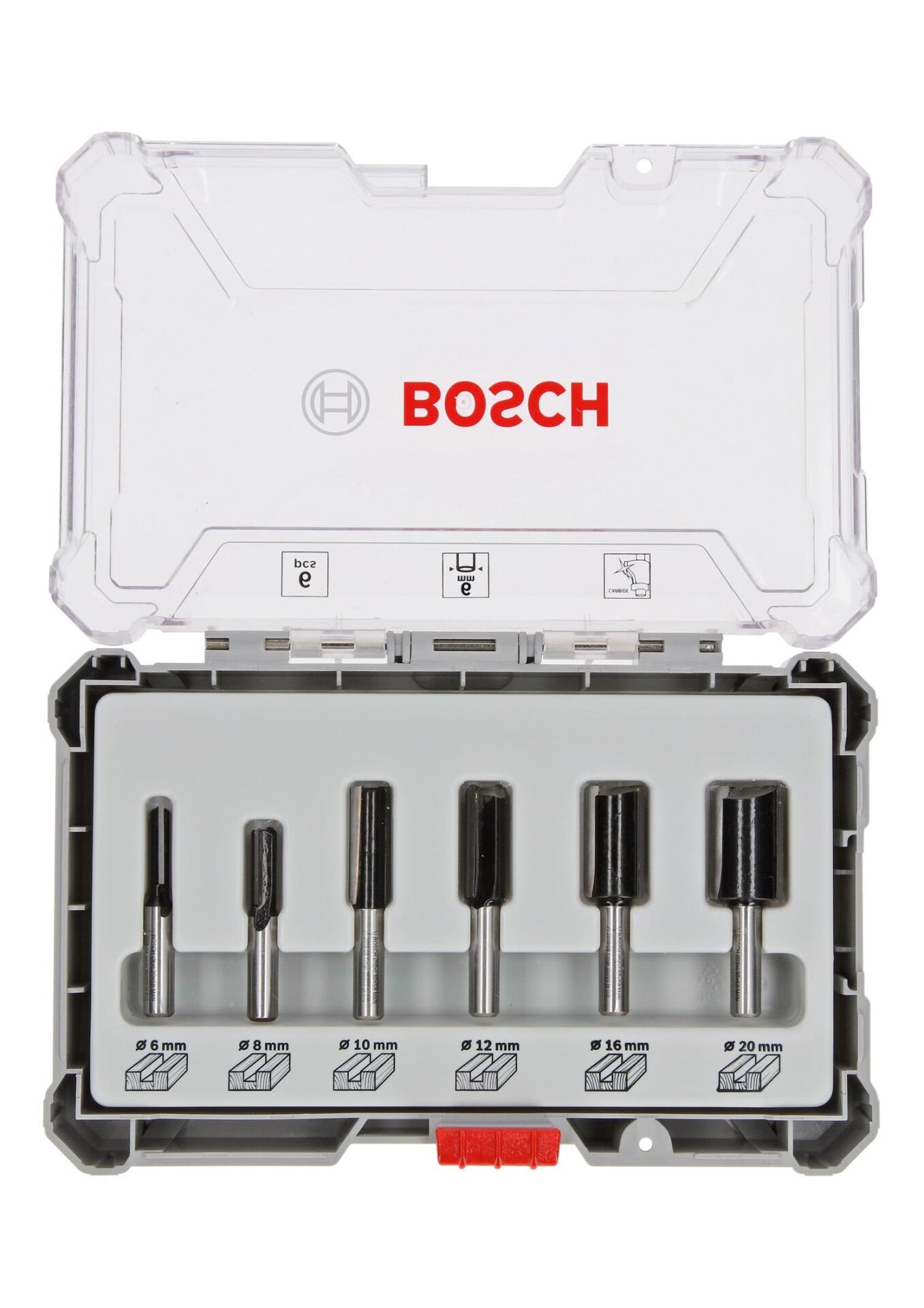 Bosch 6'lı Ahşap Freze Seti Düz 6 mm Şaftlı 2607017465 | Bosch