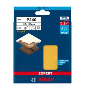 Bosch Expert C470 115x107 mm 240 kum 10'lu Zımpara Kağıdı 6 Delikli 2608900895