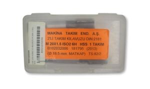 MTE M20x1,5 İnce Diş El Kılavuzu 2’li Takım HSS DIN 2181