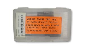 MTE M20x1,5 İnce Diş El Kılavuzu 2’li Takım HSS DIN 2181