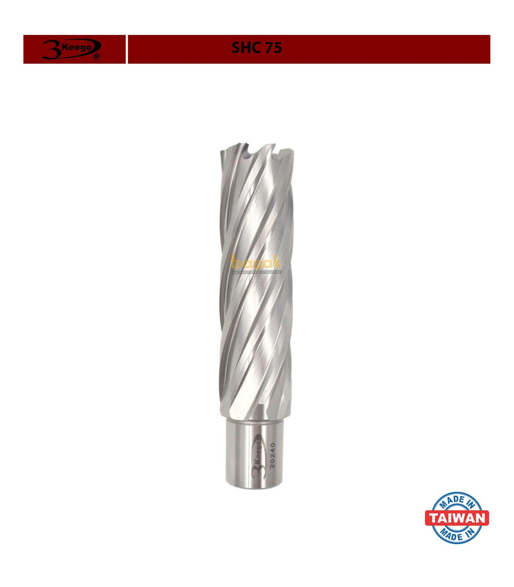 3Keego 24 x 75 mm HSS Uzun Manyetik Matkap Ucu SHC75