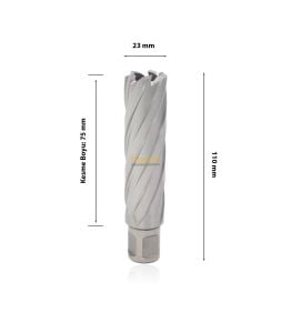 3Keego 23 x 75 mm HSS Uzun Manyetik Matkap Ucu SHC75