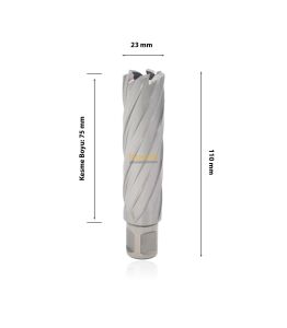 3Keego 23 x 75 mm HSS Uzun Manyetik Matkap Ucu SHC75