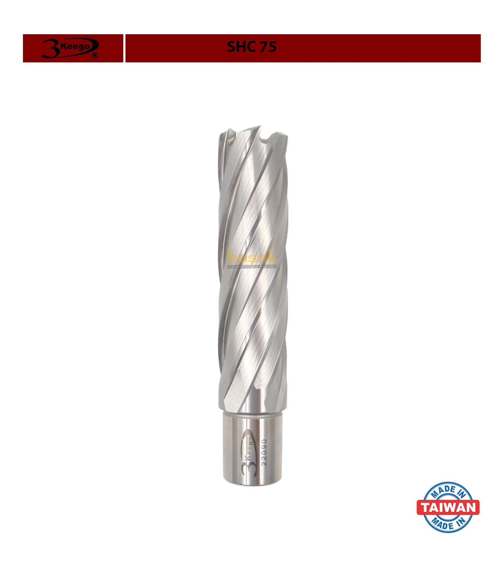 3Keego 22 x 75 mm HSS Uzun Manyetik Matkap Ucu SHC75