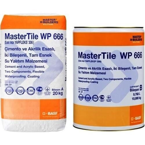 BASF MasterTile WP 666 Tam Elastik Su Yalıtım Malzemesi 30Kg Set