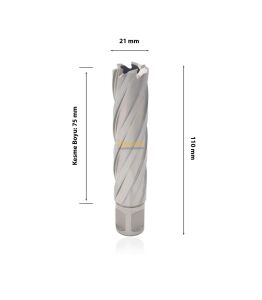 3Keego 21 x 75 mm HSS Uzun Manyetik Matkap Ucu SHC75