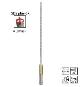 Bosch SDS Plus-5X 5,5 x 210 mm Dört Elmaslı Matkap Ucu 2608833776