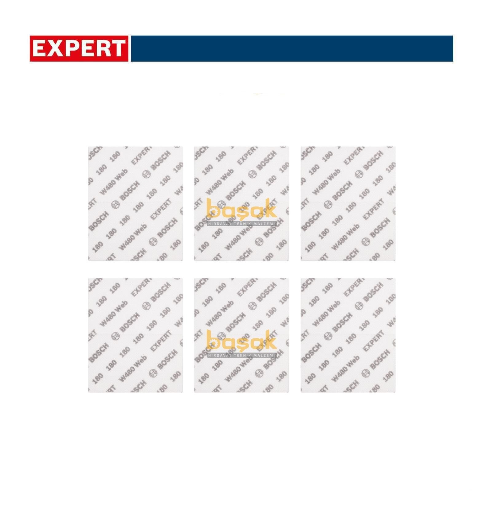 Bosch Expert W480 Web 180 kum Çok Amaçlı Elde Zımparalama Kağıdı 10'lu 2608902386