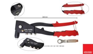 Ceta Form 260 mm 2.4 - 3.2 - 4.0 - 4.8 Perçin Pensesi R01-260