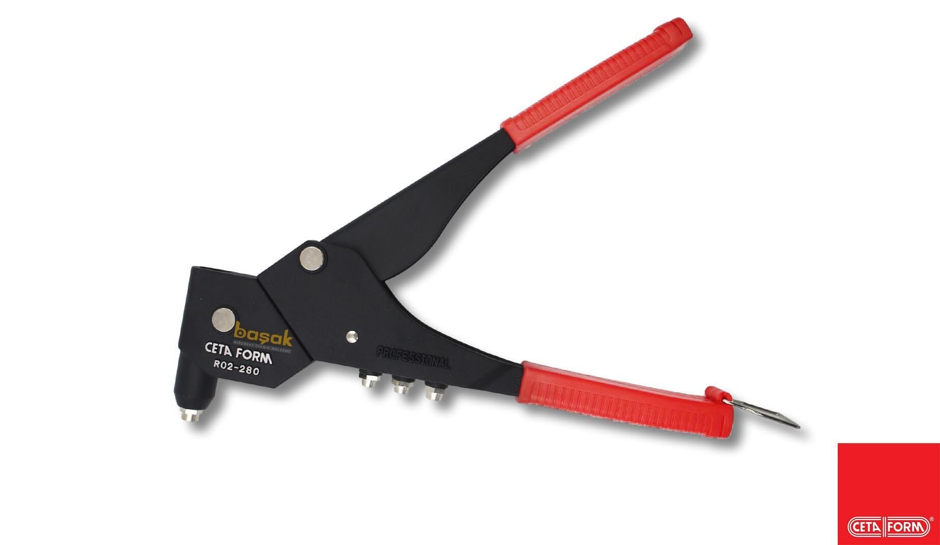 Ceta Form 280 mm 2.4 - 3.2 - 4.0 - 4.8  Perçin Pensesi (Döner Kafalı) R02-280