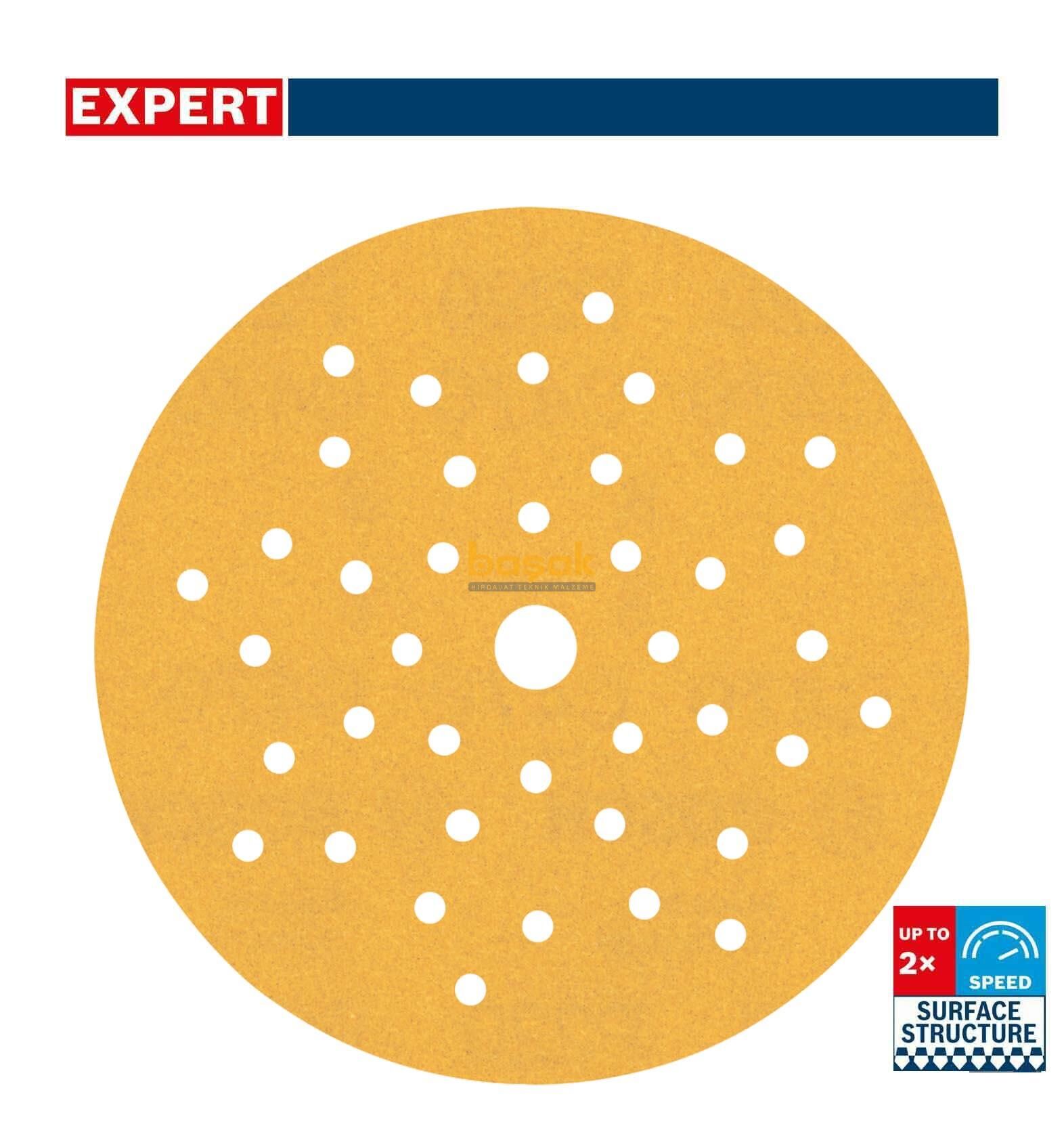 Bosch Expert C470 125 mm 220 kum Çok Delikli Zımpara Kağıdı 50'li 2608901131