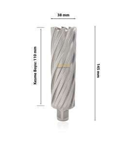 3Keego 38 x 110 mm HSS Uzun Manyetik Matkap Ucu SHC110