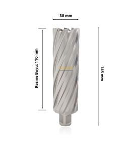3Keego 38 x 110 mm HSS Uzun Manyetik Matkap Ucu SHC110