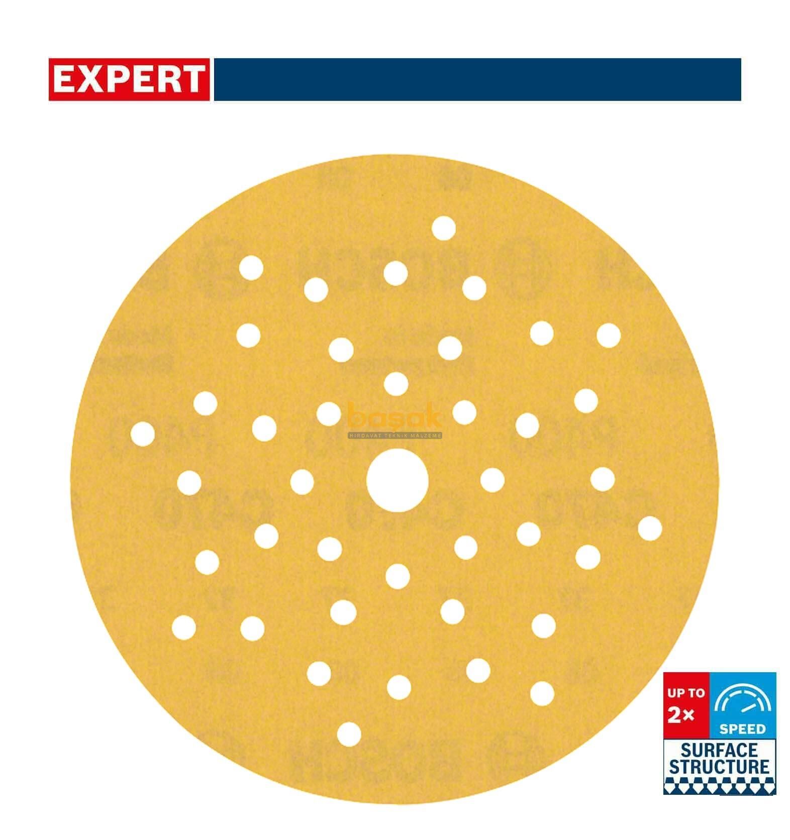 Bosch Expert C470 125 mm 400 kum Çok Delikli Zımpara Kağıdı 50'li 2608901134
