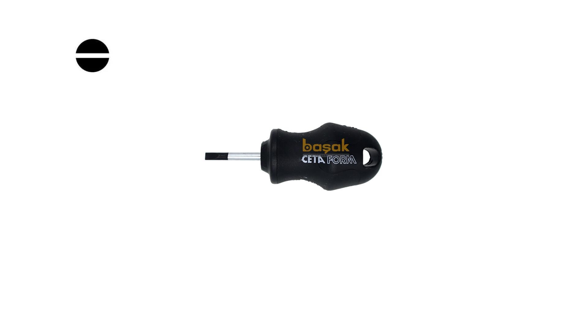 Ceta Form 4x25 mm Topaç Düz Tornavida F10-040-025